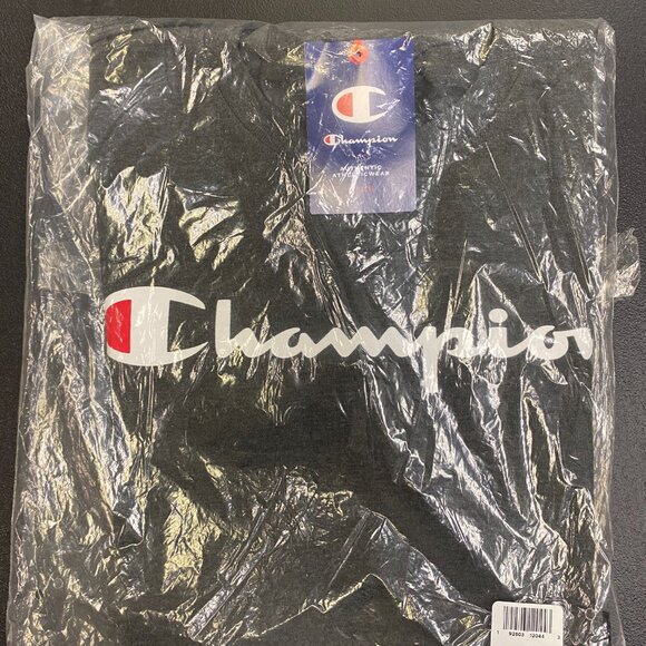 Champion CHARCOAL GRAY Crew Neck Short Sleeve T-shirt Men's US Size Small - Picture 5 of 5